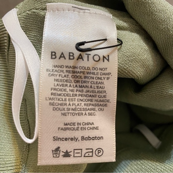 Babaton XS Green Bodycon Tube Skirt - Picture 7 of 8
